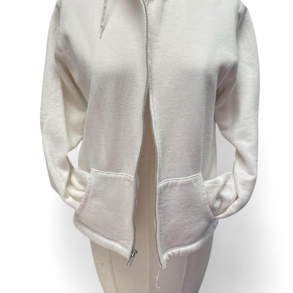 Hanes stay clean white zip